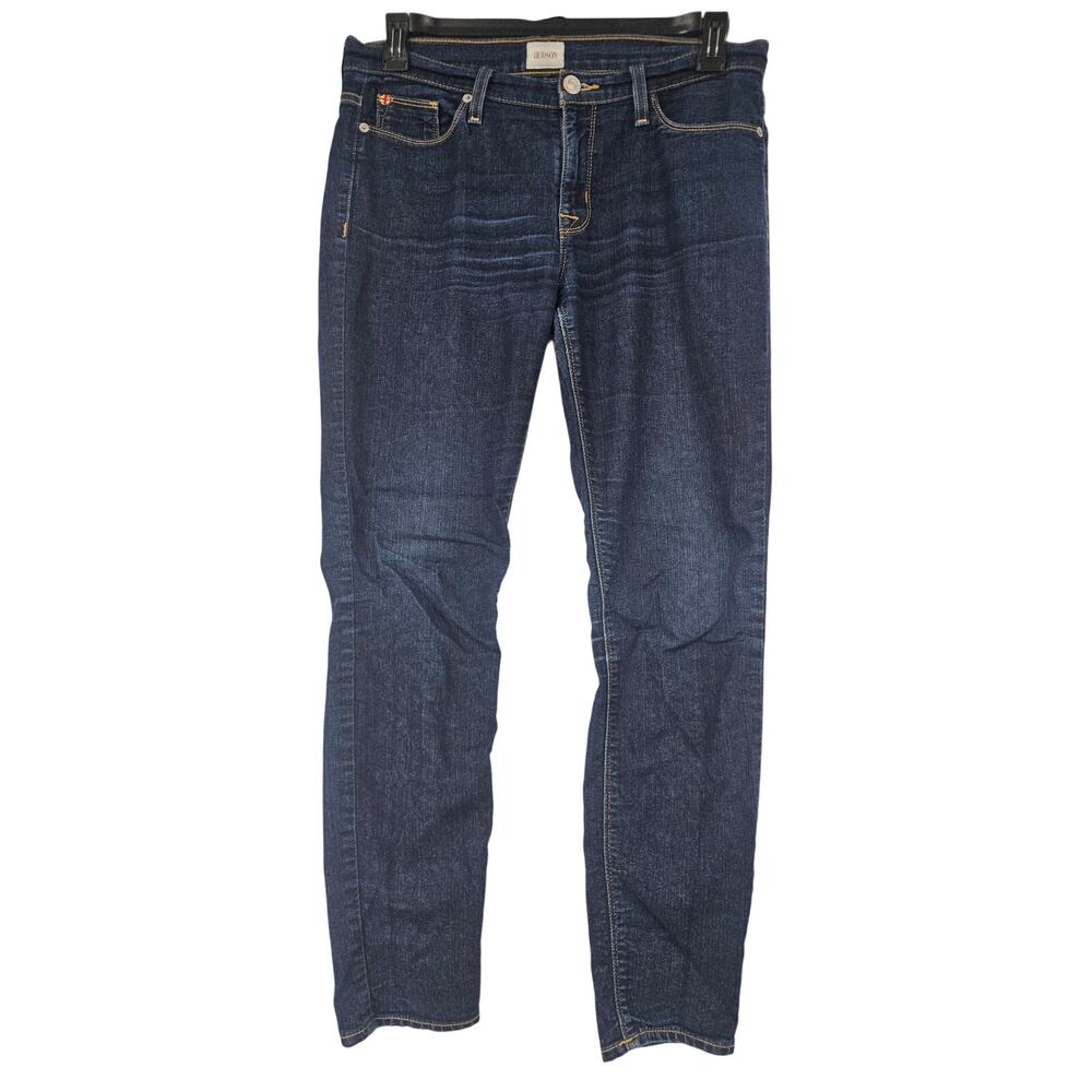 Hudson Nico Mid Rise Super Skinny Dark Wash Stretch Jeans Women's Size 29 3876